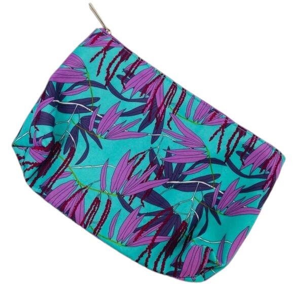 Clinique Cosmetic Make-up Toiletries Travel Pouch Case Zip Bag Retro Floral 3 pc - Picture 3 of 16